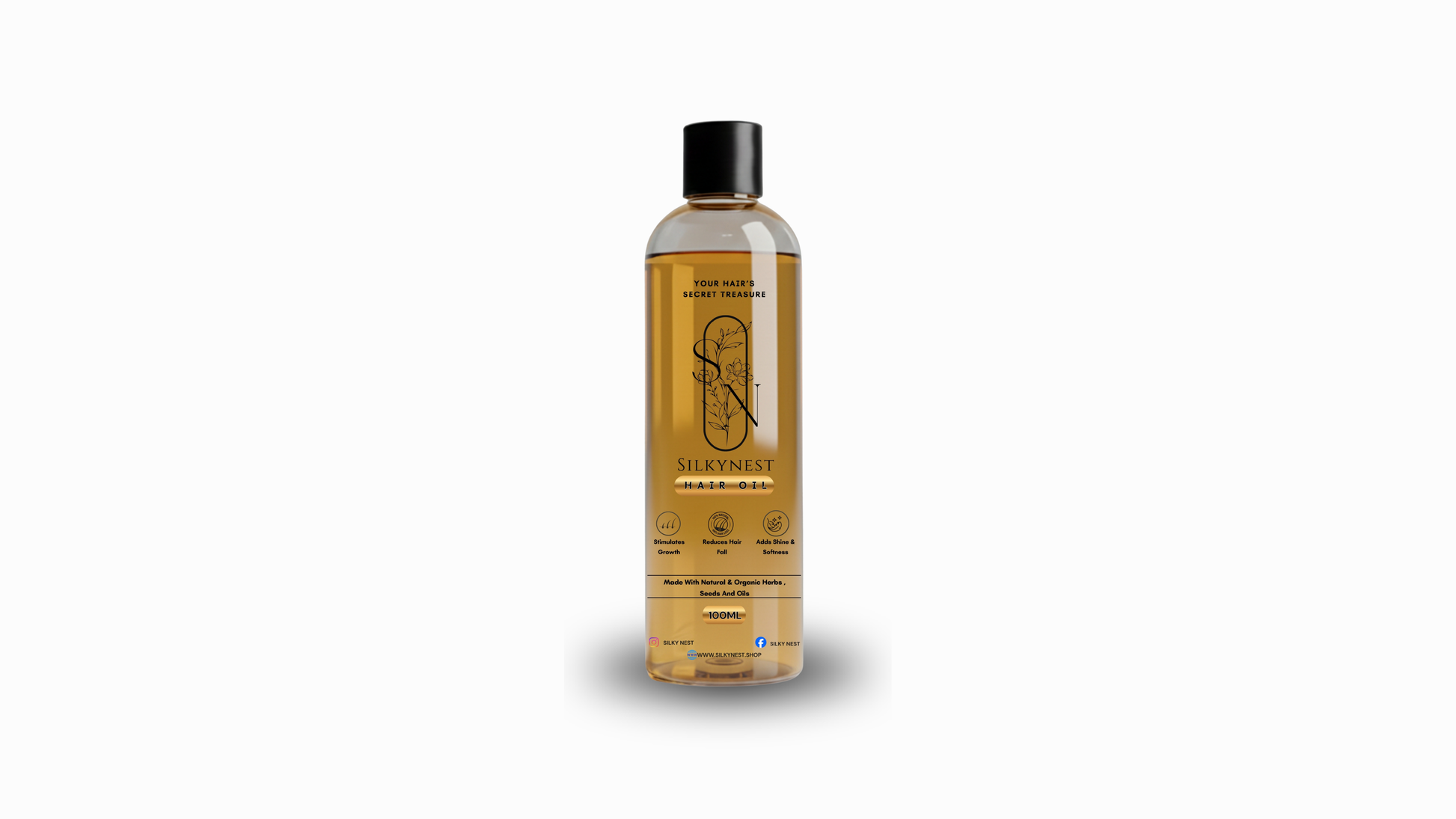 Silky Nest Hair Oil 100ml bottle – natural and organic hair growth oil